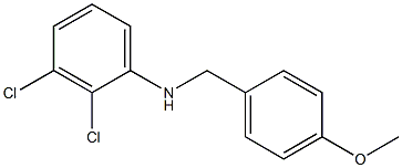 2,3-dichloro-N-[(4-methoxyphenyl)methyl]aniline 结构式