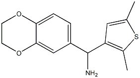 2,3-dihydro-1,4-benzodioxin-6-yl(2,5-dimethylthiophen-3-yl)methanamine 结构式