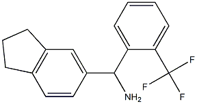 2,3-dihydro-1H-inden-5-yl[2-(trifluoromethyl)phenyl]methanamine 结构式