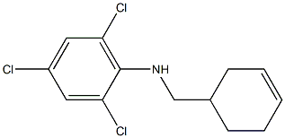 2,4,6-trichloro-N-(cyclohex-3-en-1-ylmethyl)aniline 结构式