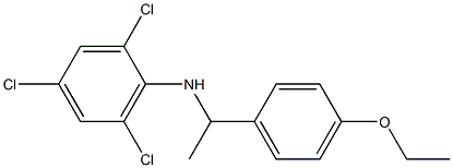 2,4,6-trichloro-N-[1-(4-ethoxyphenyl)ethyl]aniline 结构式