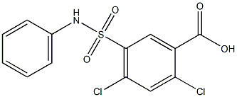 2,4-dichloro-5-(phenylsulfamoyl)benzoic acid 结构式