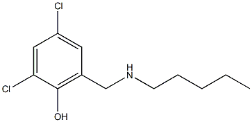 2,4-dichloro-6-[(pentylamino)methyl]phenol 结构式