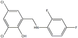 2,4-dichloro-6-{[(2,4-difluorophenyl)amino]methyl}phenol 结构式