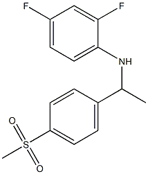 2,4-difluoro-N-[1-(4-methanesulfonylphenyl)ethyl]aniline 结构式