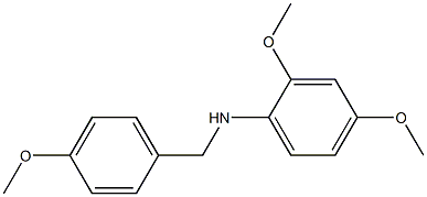 2,4-dimethoxy-N-[(4-methoxyphenyl)methyl]aniline 结构式