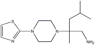 2,4-dimethyl-2-[4-(1,3-thiazol-2-yl)piperazin-1-yl]pentan-1-amine 结构式