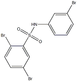 2,5-dibromo-N-(3-bromophenyl)benzene-1-sulfonamide 结构式