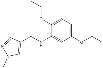2,5-diethoxy-N-[(1-methyl-1H-pyrazol-4-yl)methyl]aniline 结构式