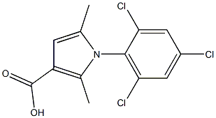 2,5-dimethyl-1-(2,4,6-trichlorophenyl)-1H-pyrrole-3-carboxylic acid 结构式