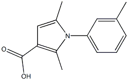 2,5-dimethyl-1-(3-methylphenyl)-1H-pyrrole-3-carboxylic acid 结构式
