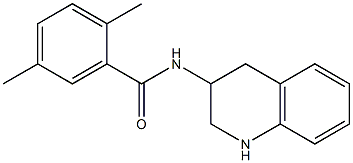 2,5-dimethyl-N-(1,2,3,4-tetrahydroquinolin-3-yl)benzamide 结构式