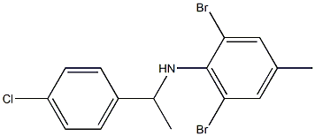 2,6-dibromo-N-[1-(4-chlorophenyl)ethyl]-4-methylaniline 结构式