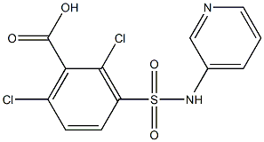 2,6-dichloro-3-(pyridin-3-ylsulfamoyl)benzoic acid 结构式