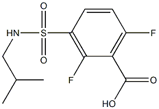 2,6-difluoro-3-[(2-methylpropyl)sulfamoyl]benzoic acid 结构式