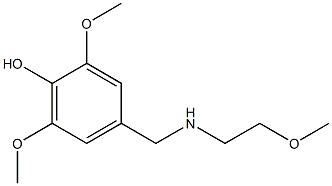 2,6-dimethoxy-4-{[(2-methoxyethyl)amino]methyl}phenol 结构式