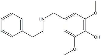 2,6-dimethoxy-4-{[(2-phenylethyl)amino]methyl}phenol 结构式