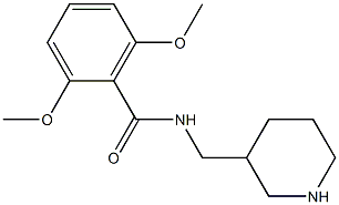 2,6-dimethoxy-N-(piperidin-3-ylmethyl)benzamide 结构式