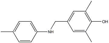2,6-dimethyl-4-{[(4-methylphenyl)amino]methyl}phenol 结构式