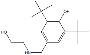 2,6-di-tert-butyl-4-{[(2-hydroxyethyl)amino]methyl}phenol 结构式