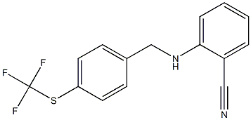 2-[({4-[(trifluoromethyl)sulfanyl]phenyl}methyl)amino]benzonitrile 结构式