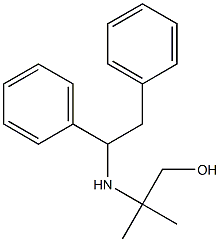 2-[(1,2-diphenylethyl)amino]-2-methylpropan-1-ol 结构式