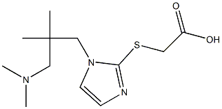 2-[(1-{2-[(dimethylamino)methyl]-2-methylpropyl}-1H-imidazol-2-yl)sulfanyl]acetic acid 结构式