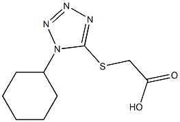 2-[(1-cyclohexyl-1H-1,2,3,4-tetrazol-5-yl)sulfanyl]acetic acid 结构式