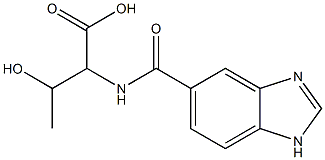 2-[(1H-benzimidazol-5-ylcarbonyl)amino]-3-hydroxybutanoic acid 结构式