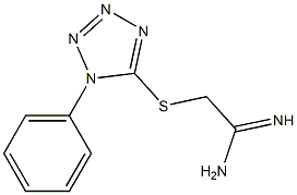 2-[(1-phenyl-1H-1,2,3,4-tetrazol-5-yl)sulfanyl]ethanimidamide 结构式