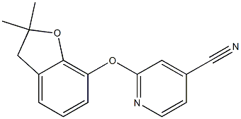 2-[(2,2-dimethyl-2,3-dihydro-1-benzofuran-7-yl)oxy]isonicotinonitrile 结构式