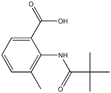 2-[(2,2-dimethylpropanoyl)amino]-3-methylbenzoic acid 结构式