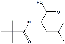2-[(2,2-dimethylpropanoyl)amino]-4-methylpentanoic acid 结构式