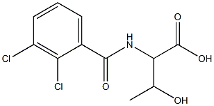 2-[(2,3-dichlorophenyl)formamido]-3-hydroxybutanoic acid 结构式