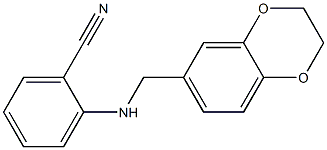 2-[(2,3-dihydro-1,4-benzodioxin-6-ylmethyl)amino]benzonitrile 结构式