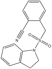 2-[(2,3-dihydro-1H-indole-1-sulfonyl)methyl]benzonitrile 结构式