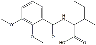 2-[(2,3-dimethoxybenzoyl)amino]-3-methylpentanoic acid 结构式