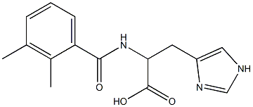 2-[(2,3-dimethylbenzoyl)amino]-3-(1H-imidazol-4-yl)propanoic acid 结构式