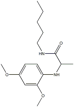 2-[(2,4-dimethoxyphenyl)amino]-N-pentylpropanamide 结构式