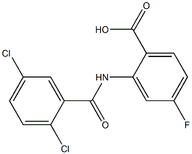 2-[(2,5-dichlorobenzene)amido]-4-fluorobenzoic acid 结构式