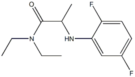 2-[(2,5-difluorophenyl)amino]-N,N-diethylpropanamide 结构式