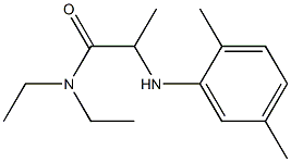 2-[(2,5-dimethylphenyl)amino]-N,N-diethylpropanamide 结构式