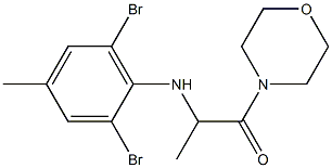 2-[(2,6-dibromo-4-methylphenyl)amino]-1-(morpholin-4-yl)propan-1-one 结构式