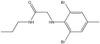 2-[(2,6-dibromo-4-methylphenyl)amino]-N-propylacetamide 结构式