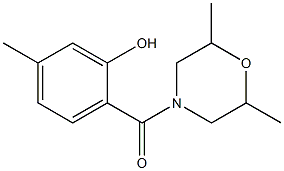 2-[(2,6-dimethylmorpholin-4-yl)carbonyl]-5-methylphenol 结构式