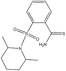 2-[(2,6-dimethylpiperidine-1-)sulfonyl]benzene-1-carbothioamide 结构式