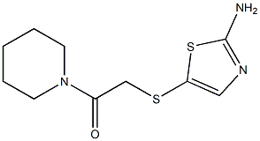 2-[(2-amino-1,3-thiazol-5-yl)sulfanyl]-1-(piperidin-1-yl)ethan-1-one 结构式