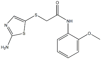 2-[(2-amino-1,3-thiazol-5-yl)thio]-N-(2-methoxyphenyl)acetamide 结构式