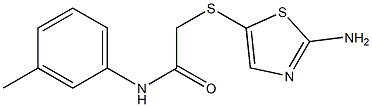 2-[(2-amino-1,3-thiazol-5-yl)thio]-N-(3-methylphenyl)acetamide 结构式