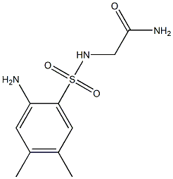 2-[(2-amino-4,5-dimethylbenzene)sulfonamido]acetamide 结构式